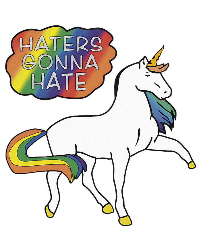 Haters Gonna Hate Unicorn Meme Long Sleeve Shirt