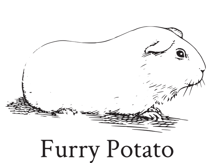 Funny Guinea Pig Furry Potato Wrong Animal Name Stupid Joke Cropped Pullover Crew