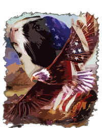 Guinea Pig American Flag 4th July Independence Eagle T-Shirt