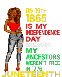 Happy Juneteenth Is My Independence Day Free Black Women's T-Shirt