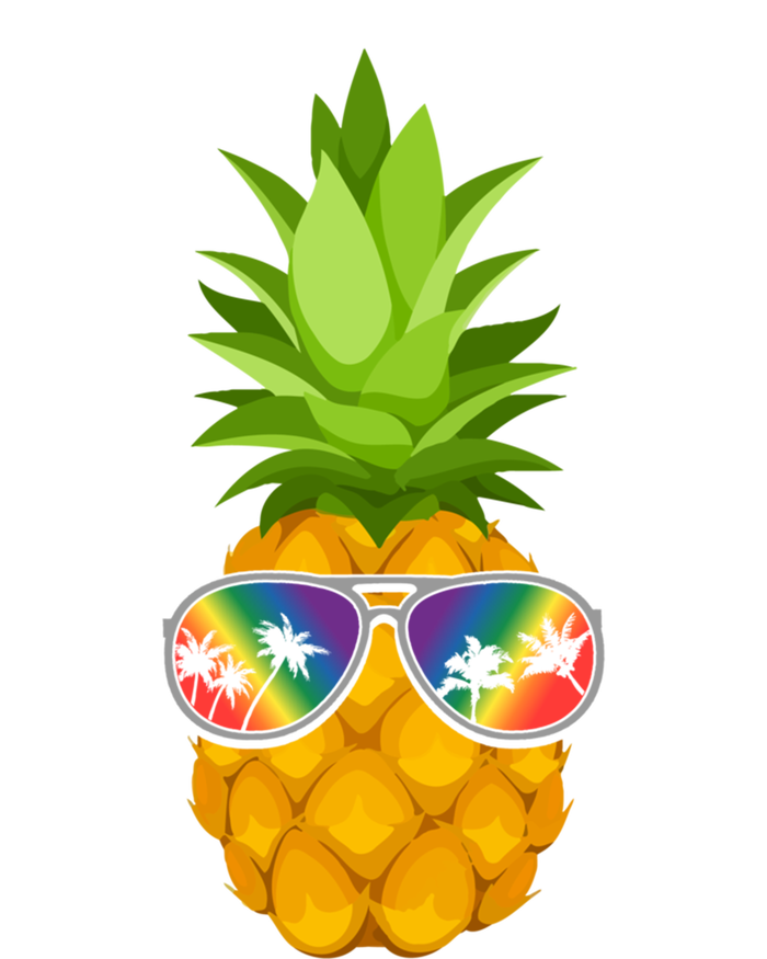 Flower Pineapple With Sunglasses Lgbt Pride Hawaiian Funny Gift Full Zip Hoodie