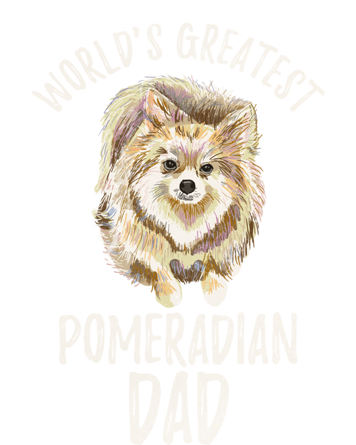 Worlds Greatest Pomeranian Dad Funny Pom Papa Puppy Lover Great Gift Tie-Dye T-Shirt