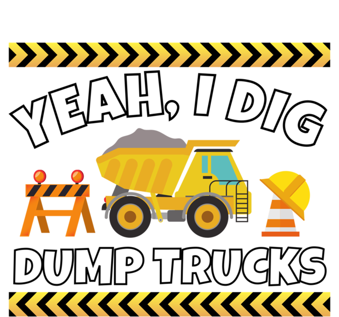 Yeah I Dig Dump Trucks Funny Bulldozer Excavator Tractor Gift Women's V-Neck T-Shirt