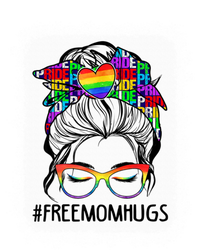 Free Mom Hugs Messy Bun Lgbt Pride Rainbow Gift Canvas