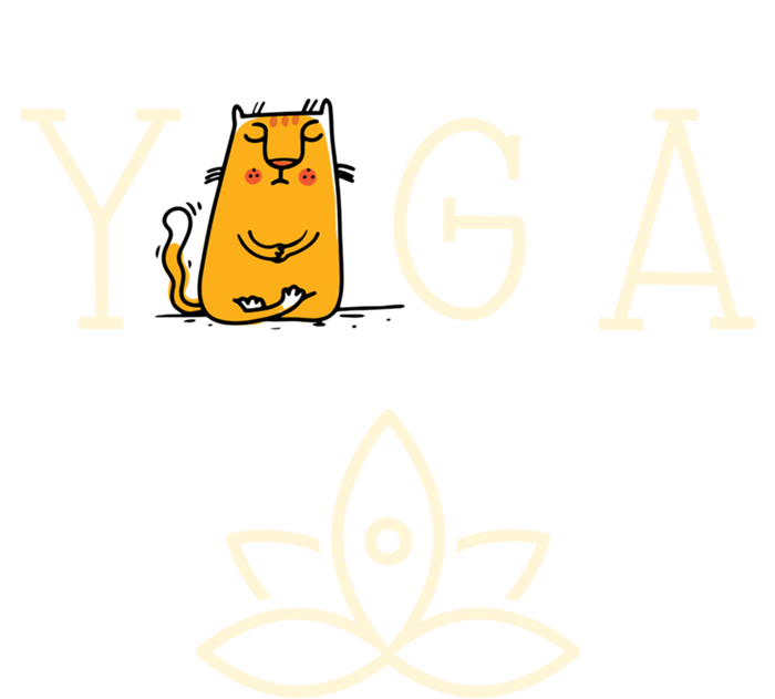 Yoga Cat With Lotus Pose Gift Striped Beanie with Solid Band