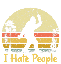 Retro Camping Bigfoot Sasquatch Middle Finger I Hate People Long Sleeve Shirt