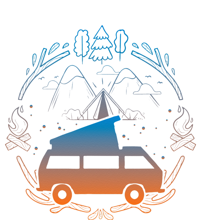 Van Life Design Vanagon Van Bus Dipper Campfire Camping Kids Long Sleeve Shirt