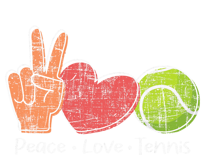 Peace Love Tennis Tournament Player T-Shirt