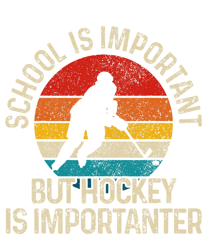 School Is Important But Hockey Is Importanter Funny Gist Zip Tote Bag