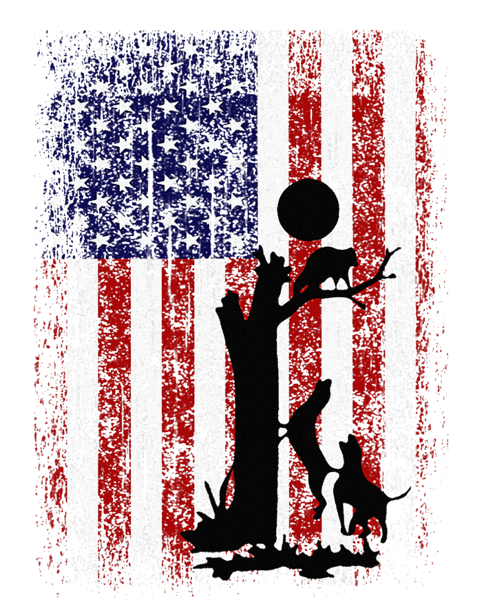 Patriotic Coon Hunting Dogs American Flag T-Shirt