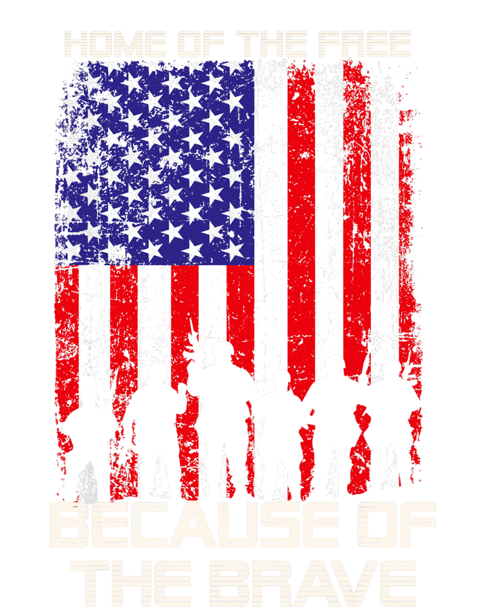 Home Of The Free Because Of The Brave Patriotic Veterans T-Shirt