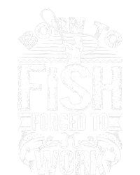 Born to Fish but Forced to Work Funny Fishing Quote Kids Long Sleeve Shirt