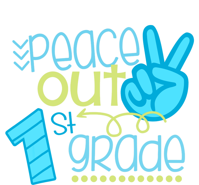 Peace Out 1st Grade Funny End Of School Year Teacher Student Women's Racerback Tank