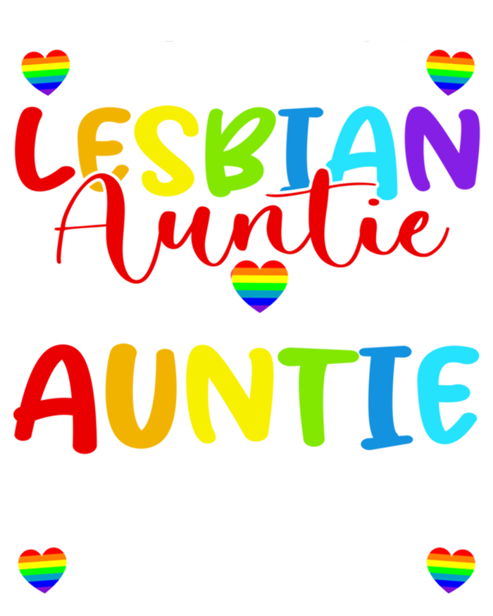 I Am The Lesbian Auntie Matching Pride Lgbt Heart Lesbian Funny Gift Premium T-Shirt