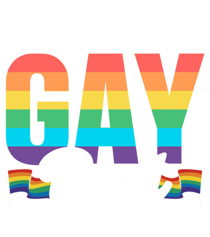 I Love My Gay Best Friend Rainbow Pride Proud Lgbtq Funny Gift Sustainable Knit Beanie