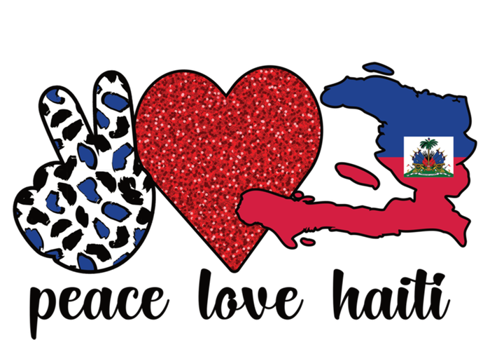 Love Haiti Proud Haitian Flag Haitian Roots Funny Gift Ladies Essential Flowy Tank