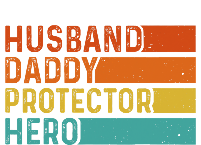 Retro Husband Daddy Protector Hero Fathers Day For Dad Womens Cotton Relaxed Long Sleeve T-Shirt