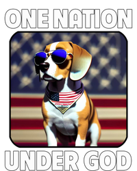 Beagle Dog American Flag One Nation Under God Patriotic Gift Canvas