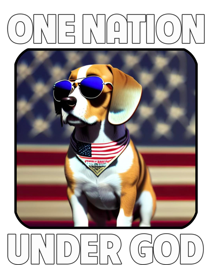 Beagle Dog American Flag One Nation Under God Patriotic Gift Canvas