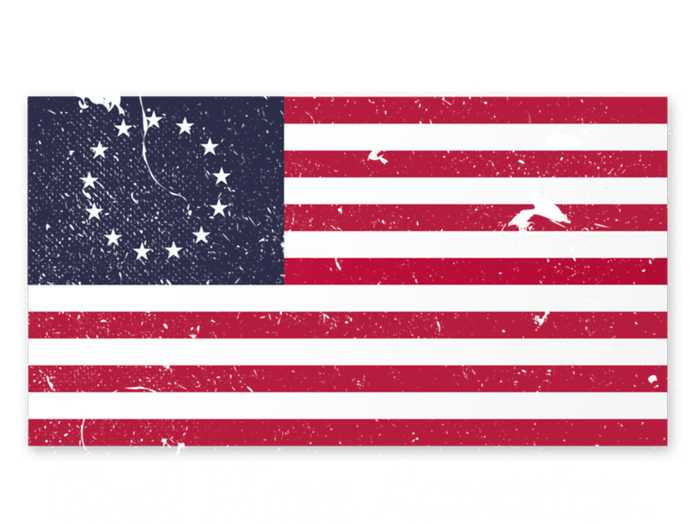 Betsy Ross Flag God Bless America Gift Proud Distressed Gift Tie-Dye T-Shirt