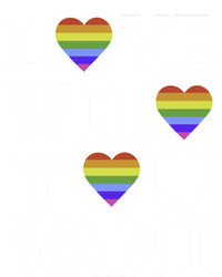 Love Who You Want Rainbow Pro Gay Hu Equality Gift T-Shirt