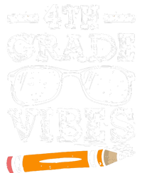 Back To School 4th Grade Vibes Glasses Pencil First Day Teacher T-Shirt