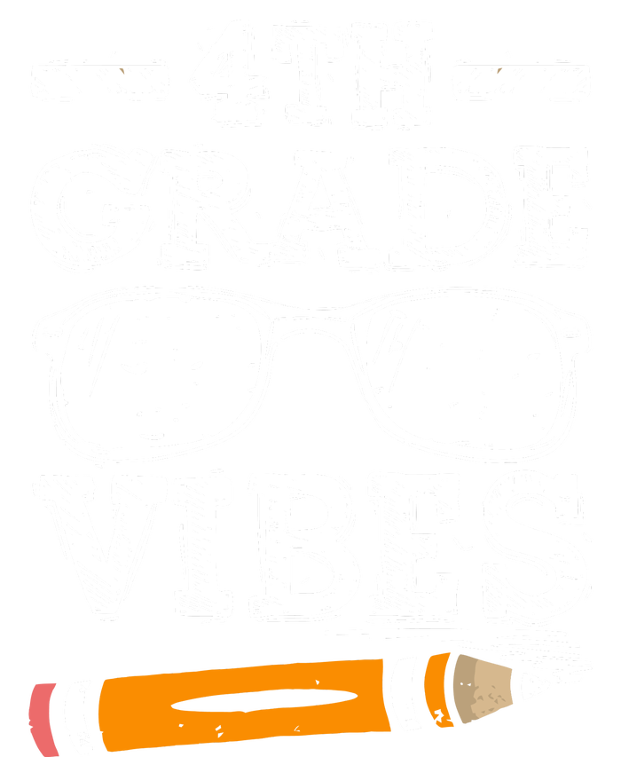 Back To School 4th Grade Vibes Glasses Pencil First Day Teacher T-Shirt