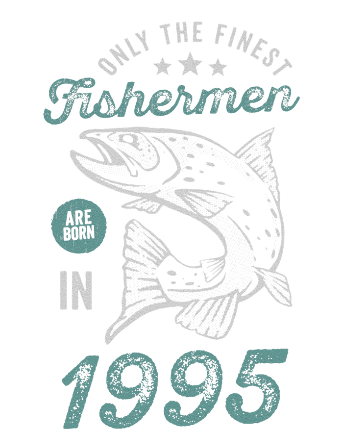 Born In 1995 26 Years Old Vintage 26th Birthday Fisherman V-Neck T-Shirt