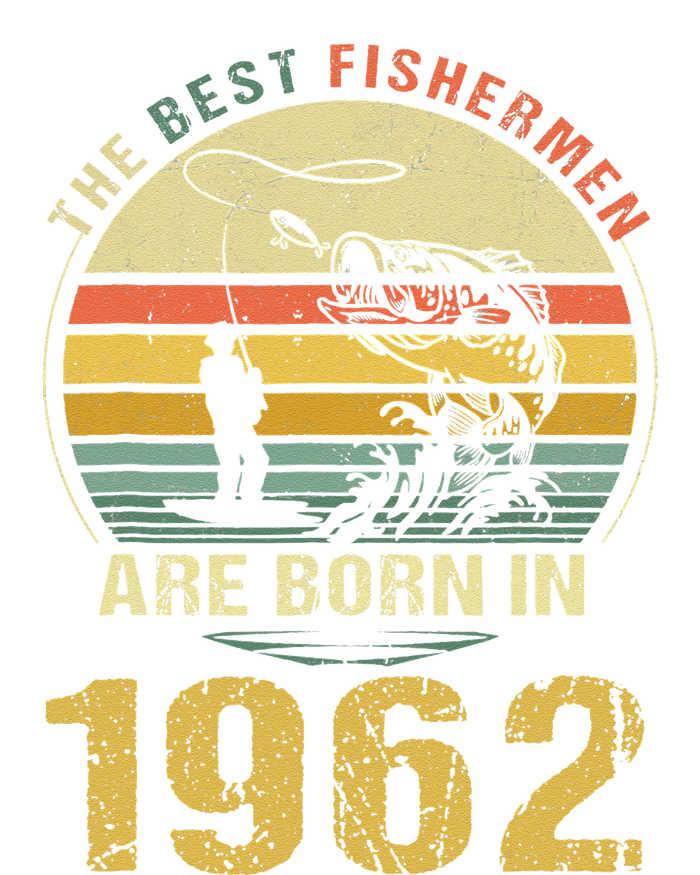 Best Fishermen Are Born In 1962 60th Birthday Fishing Gift Gift V-Neck T-Shirt