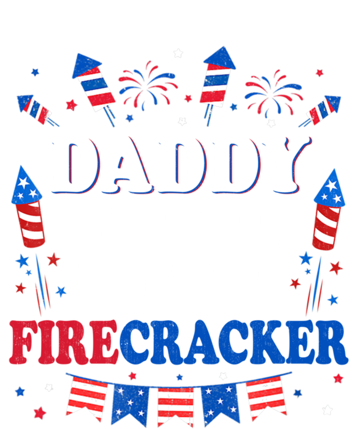 Daddy Of The Little Firecracker 4th Of July Birthday Party Gift Women's Tri-Blend 3/4-Sleeve Raglan Shirt