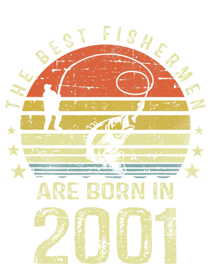 Best Fishermen Are Born In 2001 20th Birthday Fishing Gift T-Shirt