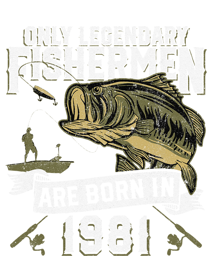 Cute 41 Year Old Fishing Birthday Born 1981 41st Fisherman Gift Ladies Essential Flowy Tank