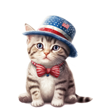 American Cat 4th Of July Cat Patriotic Cats American Shorthair Kitten T-Shirt