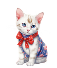 American Cat 4th Of July Cat Patriotic Cats Japanese Bobtail Kitten Hoodie