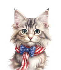 American Cat 4th Of July Cat Patriotic Cats Maine Coon Kitten T-Shirt