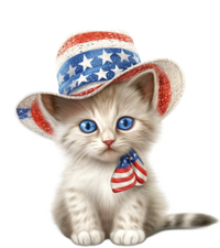 American Cat 4th Of July Cat Patriotic Cats Somali Kitten Dry Zone Grid Polo