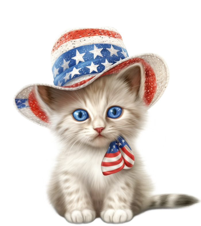 American Cat 4th Of July Cat Patriotic Cats Somali Kitten Dry Zone Grid Polo