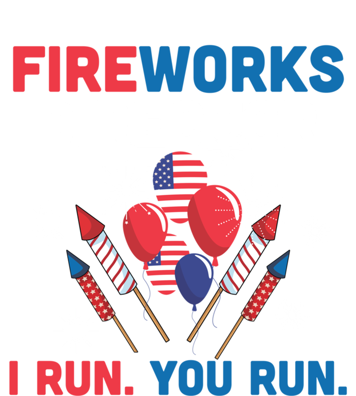 Fireworks Director I Run You Run 4th Of July Usa Flag Pride Gift V-Neck T-Shirt