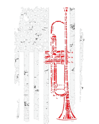 USA Flag Thin Red Line Jazz Music Gifts Trumpet Full Zip Hoodie