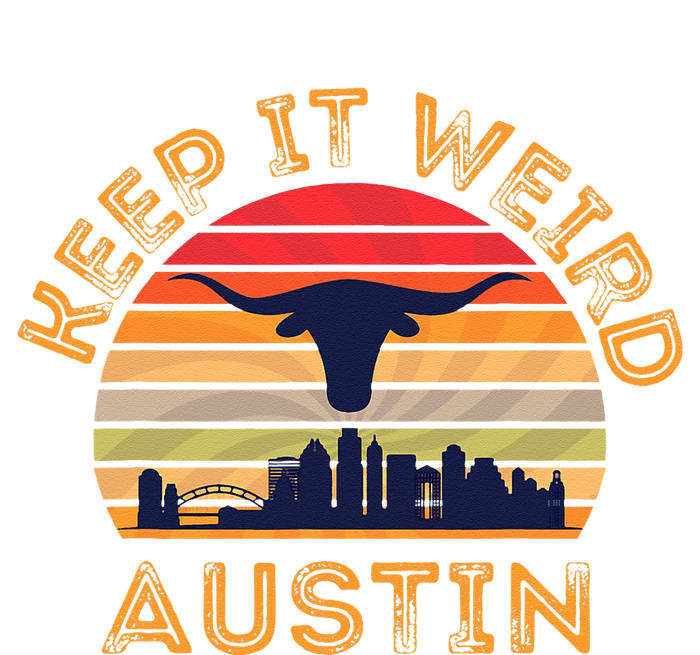 Austin, Texas Keep It Weird Longhorn Sunset T-Shirt