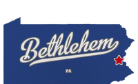 Bethlehem Pennsylvania PA Map Full Zip Hoodie