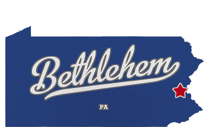 Bethlehem Pennsylvania PA Map Full Zip Hoodie