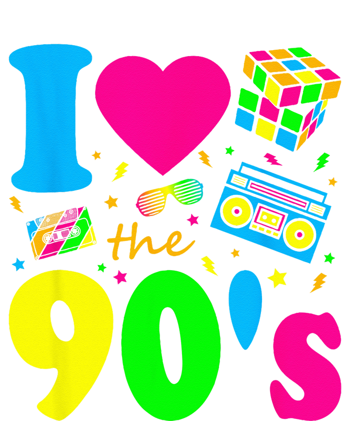 I Love the 90's Nineties Party Dress Retro Long Sleeve Shirt