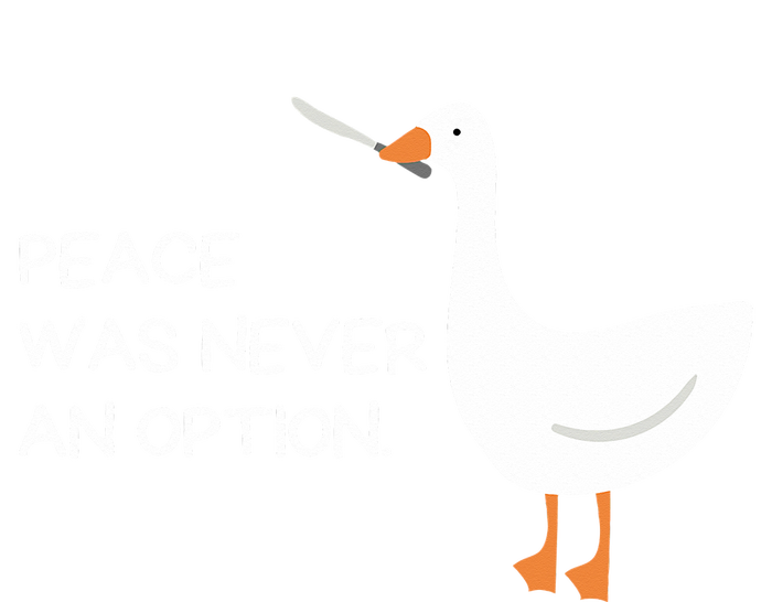 Peace Was Never An Option Angry Goose With Knife 7-Panel Snapback Hat