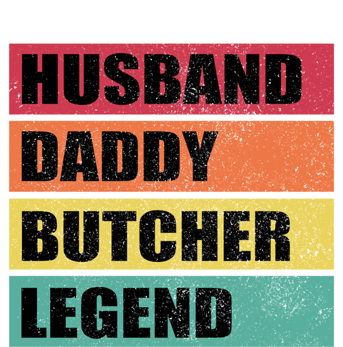 Husband Daddy Butcher Legend Retro Fathers Day Gift Stripe Pom Pom Beanie