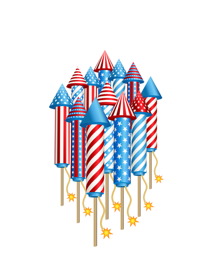 Just Here To Bang 4th Of July Fireworks Funny Fourth Of July Gift Women's Racerback Tank