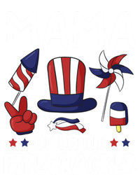 Mama Of The Little Firecracker Great Gift Funny 4th Of July Mommy Cute Gift Women's Racerback Tank