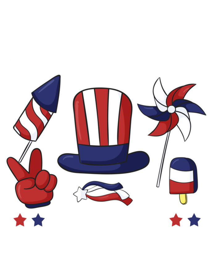 Mama Of The Little Firecracker Great Gift Funny 4th Of July Mommy Cute Gift Women's Racerback Tank