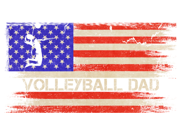 Vintage Usa American Flag Proud Volleyball Dad Silhouette Gift T-Shirt