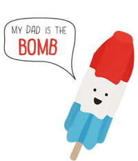 My Dad Is The Bomb Pop Funny Icecream Popsicle Summer Striped Beanie with Solid Band